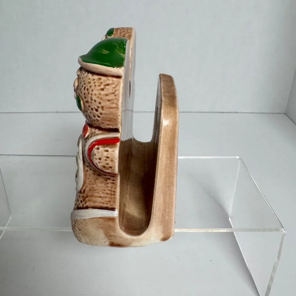Vintage Gingerbread Man Woman Salt Pepper Shakers & Napkin‎ Holder Japan Ceramic